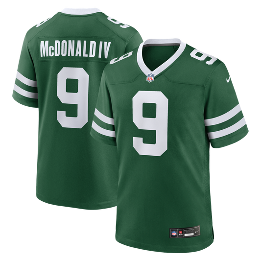 Men's New York Jets Will McDonald IV Legacy Green Team Game NFL Football Jersey - view 1