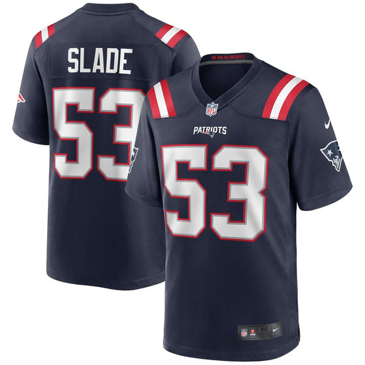 Men's New England Patriots Chris Slade Navy Game NFL Football Jersey - view 1