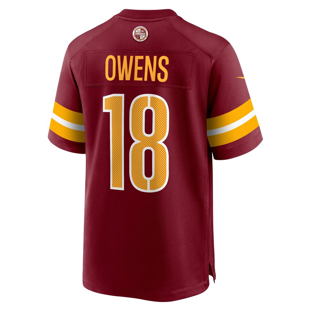 Men's Washington Commanders Tyler Owens Burgundy Team Game NFL Football Jersey - view 3