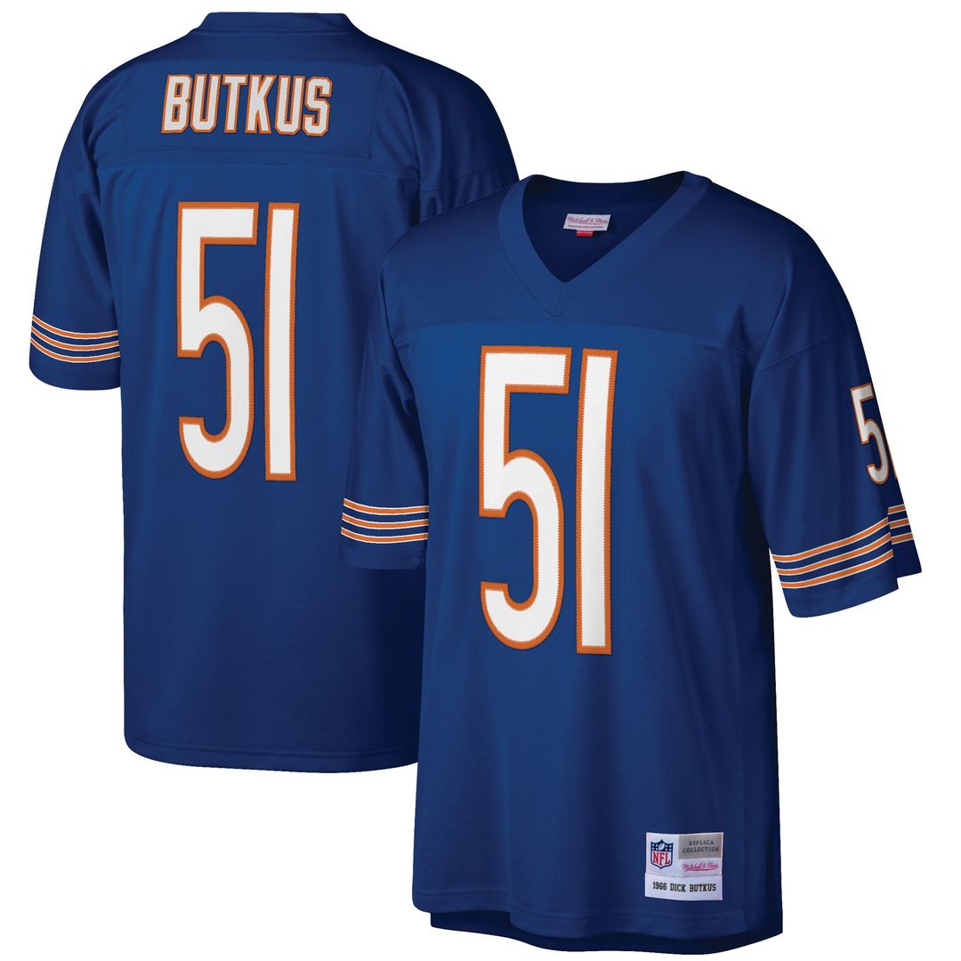 Men's Chicago Bears Dick Butkus Navy Retired Player Legacy Replica NFL Football Jersey - view 1