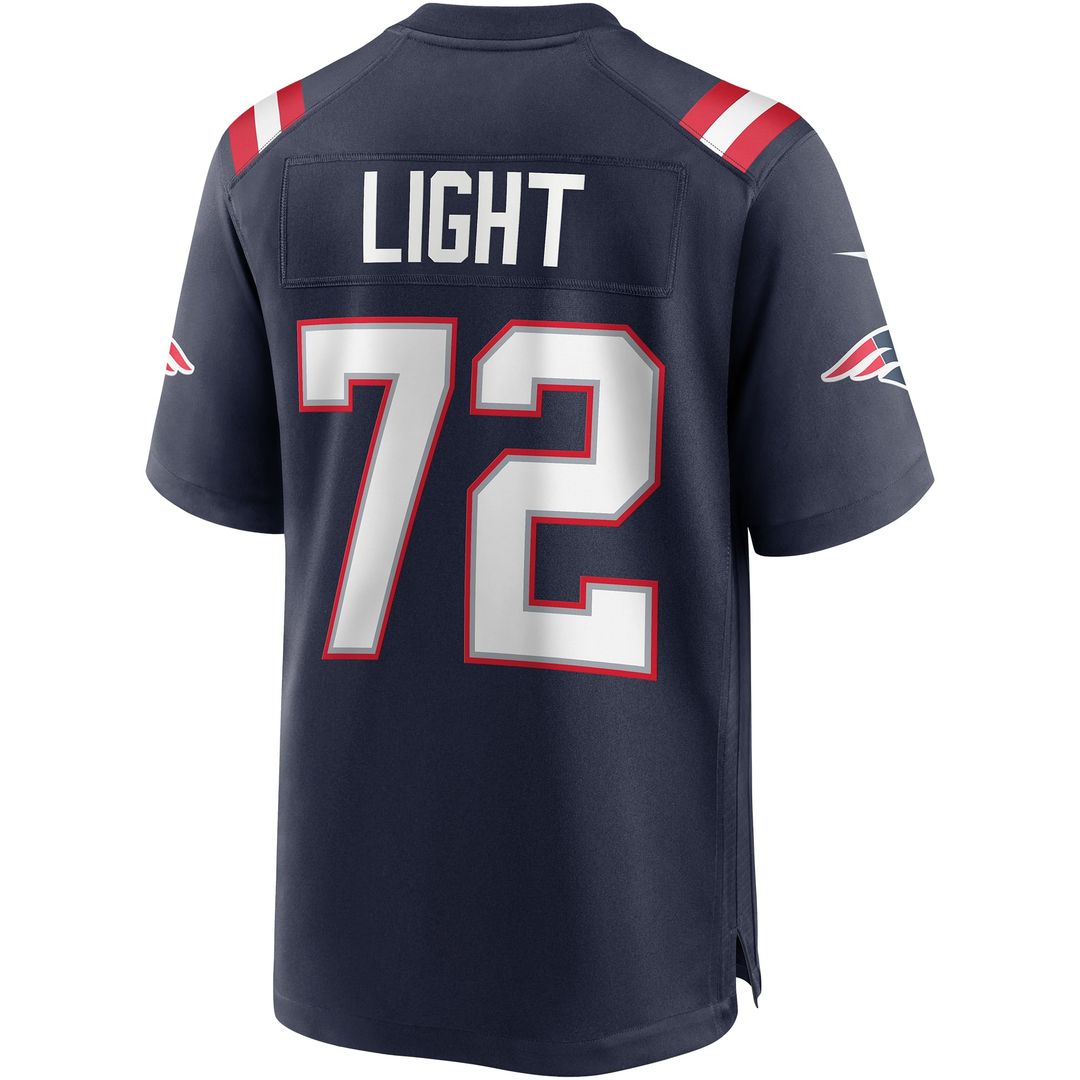 Men's New England Patriots Matt Light Navy Game NFL Football Jersey - view 3