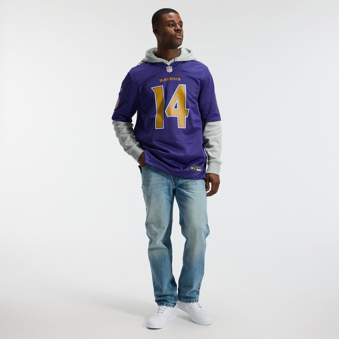 Men's Baltimore Ravens Kyle Hamilton Purple Alternate Game NFL Football Jersey - view 5