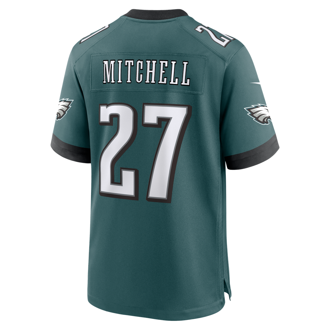 Men's Philadelphia Eagles Quinyon Mitchell Midnight Green Team Game NFL Football Jersey - view 6