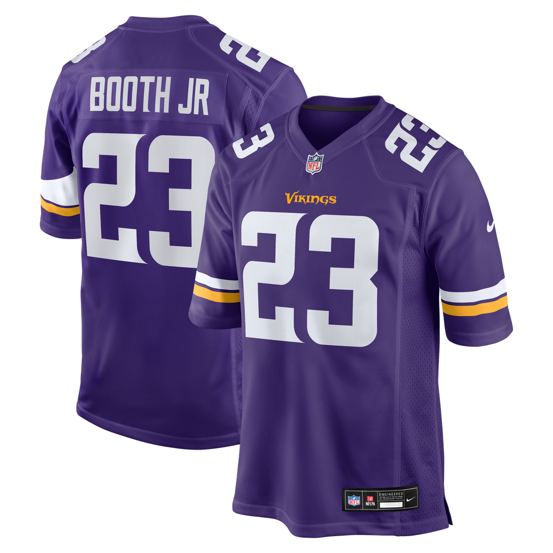 Men's Minnesota Vikings Andrew Booth Jr. Purple Player Game NFL Football Jersey - view 1