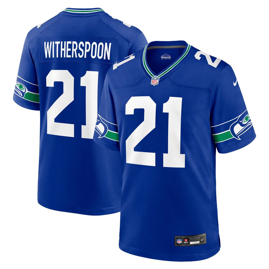 Men's Seattle Seahawks Devon Witherspoon College Navy Game NFL Football Jersey - view 16
