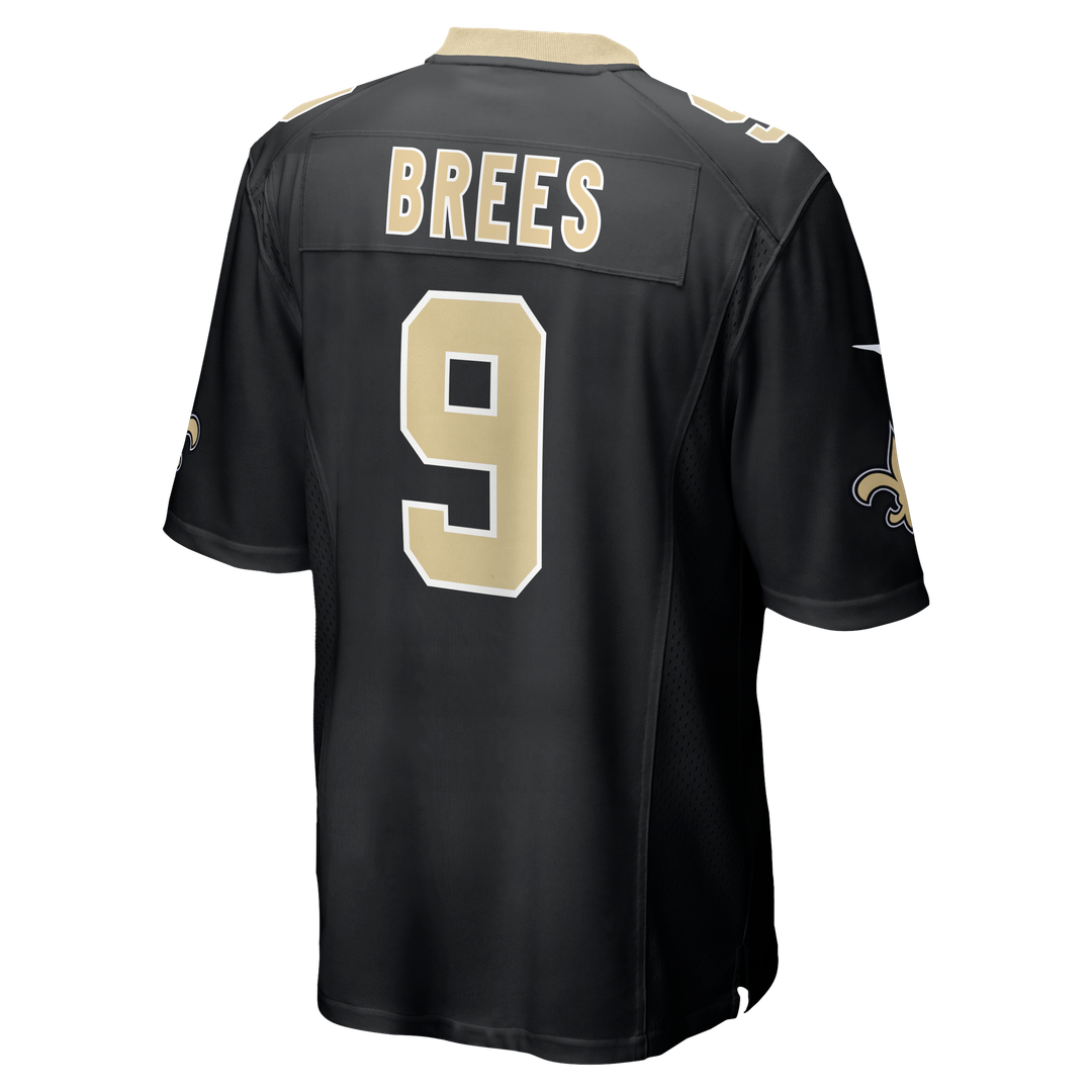 Men's New Orleans Saints Drew Brees Black Team Game NFL Football Jersey - view 8