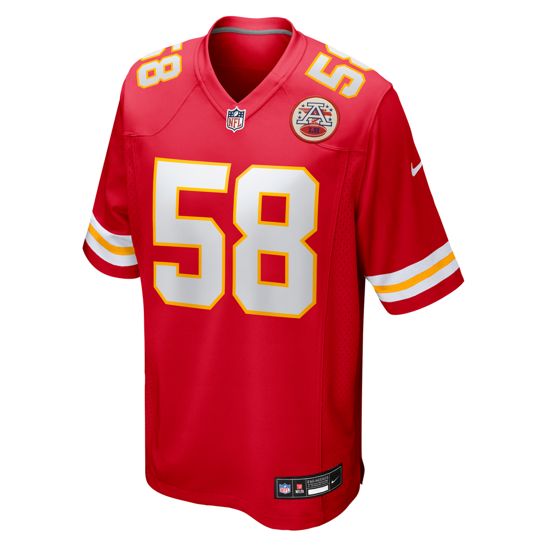 Men's Kansas City Chiefs Derrick Thomas Red Game NFL Football Jersey - view 10