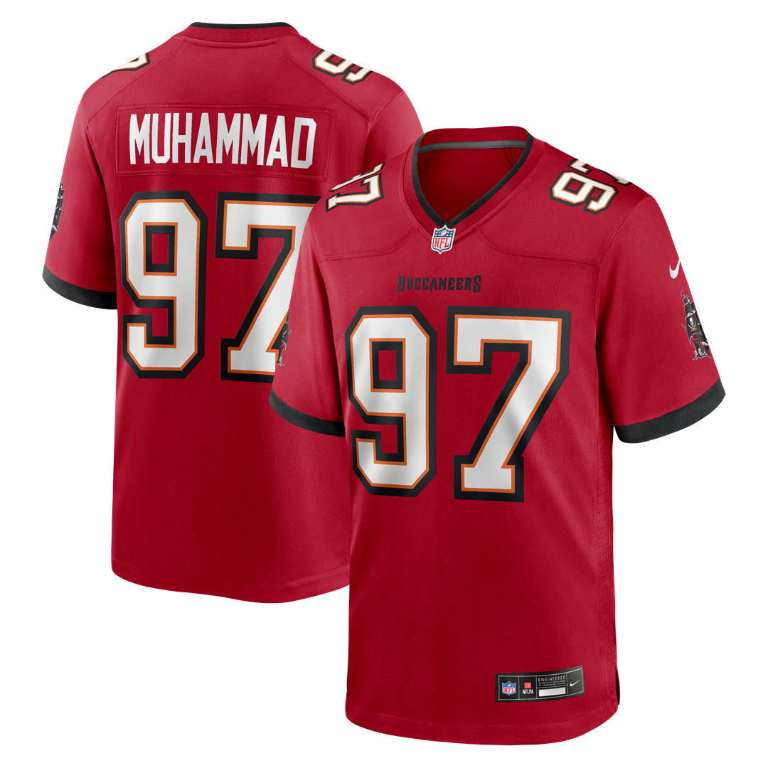 Men's Tampa Bay Buccaneers Al-Quadin Muhammad Red Team Game NFL Football Jersey - view 1