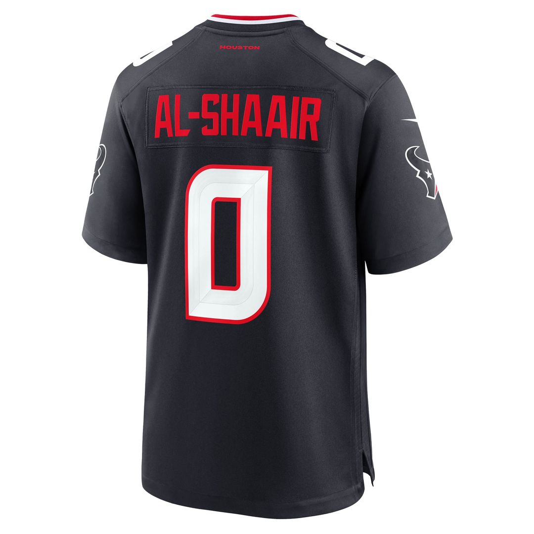 Men's Houston Texans Azeez Al-Shaair Navy Team Game NFL Football Jersey - view 9