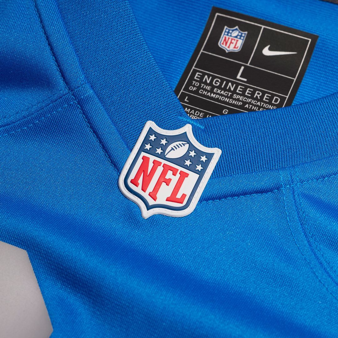 Men's Detroit Lions Penei Sewell Blue Alternate Game NFL Football Jersey - view 4