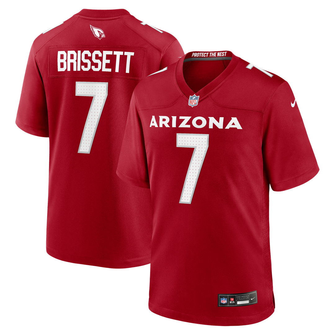 Men's Arizona Cardinals Jacoby Brissett Cardinal Team Game NFL Football Jersey - view 1