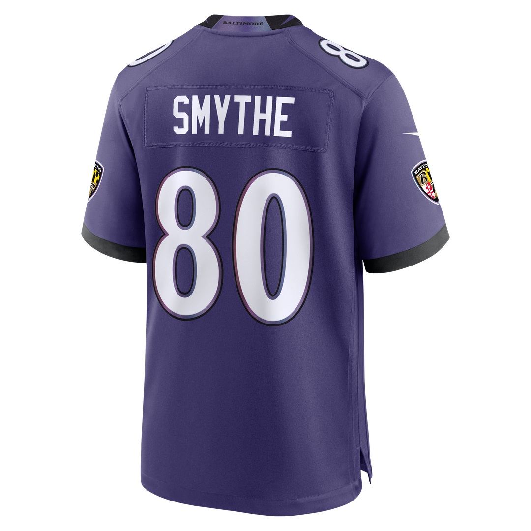 Men's Baltimore Ravens Durham Smythe Purple Team Game NFL Football Jersey - view 3