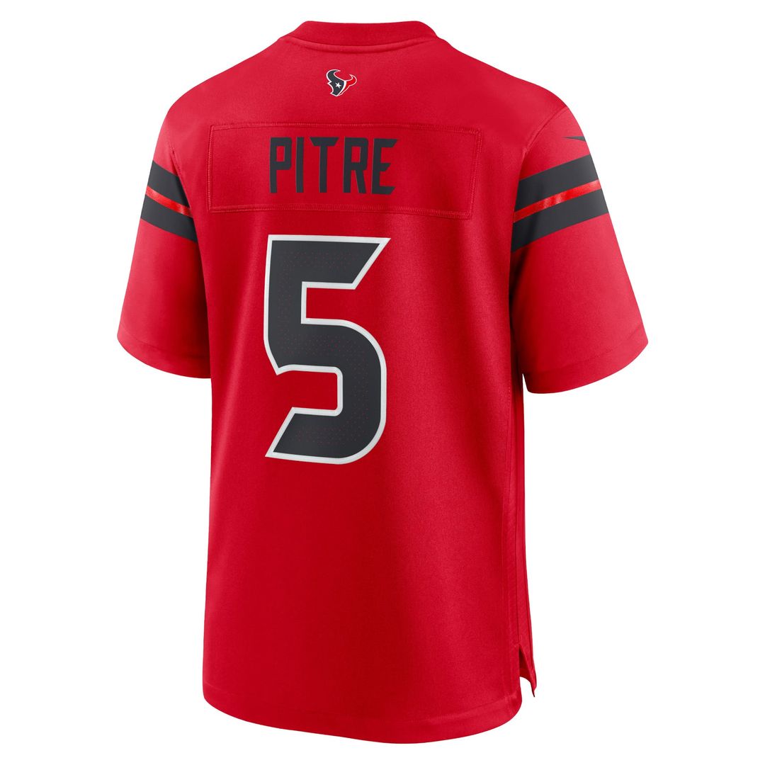 Men's Houston Texans Jalen Pitre Red Alternate Game NFL Football Jersey - view 9