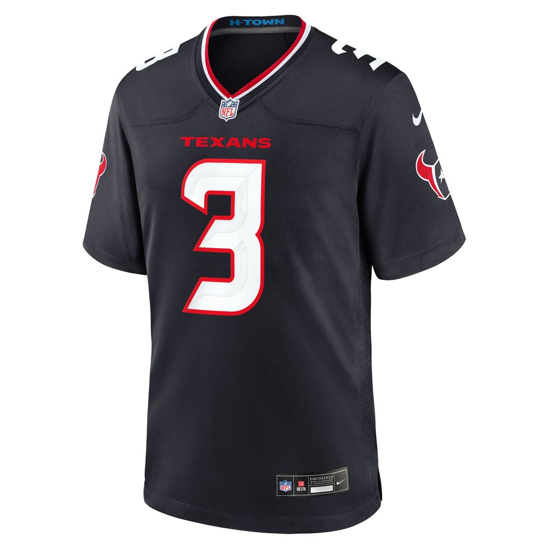 Men's Houston Texans Tank Dell White Game NFL Football Jersey - view 8
