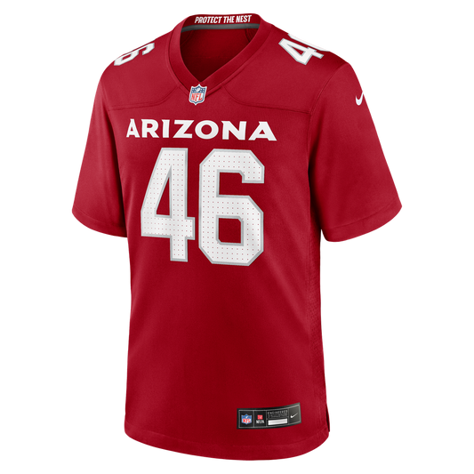 Men's Arizona Cardinals Aaron Brewer Cardinal Team Game NFL Football Jersey - view 2