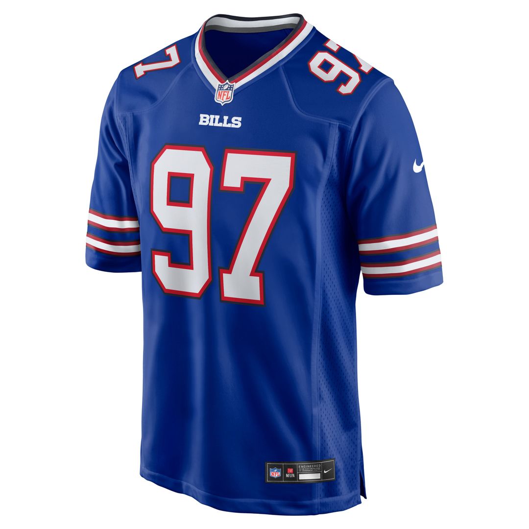 Men's Buffalo Bills Greg Gaines Royal Team Game NFL Football Jersey - view 4