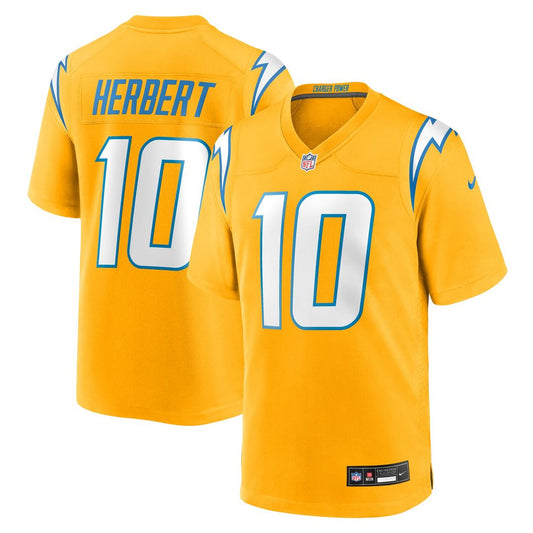 Men's Los Angeles Chargers Justin Herbert Gold Alternate Charger Power Game NFL Football Jersey - view 1