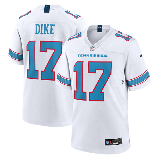 Men's Tennessee Titans Chimere Dike White Game NFL Football Jersey - view 1