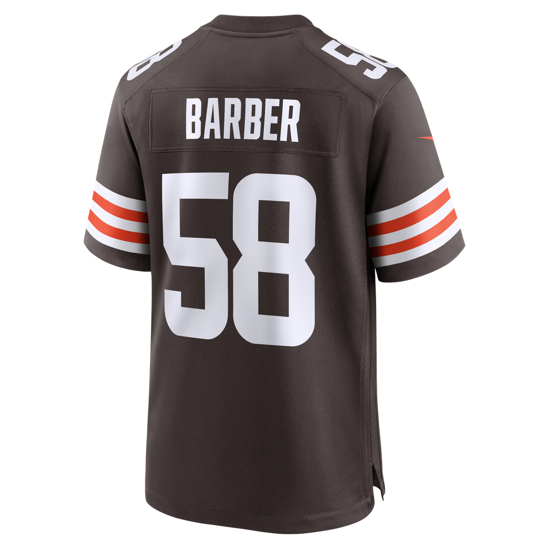 Men's Cleveland Browns Austin Barber Brown Team Game NFL Football Jersey - view 5