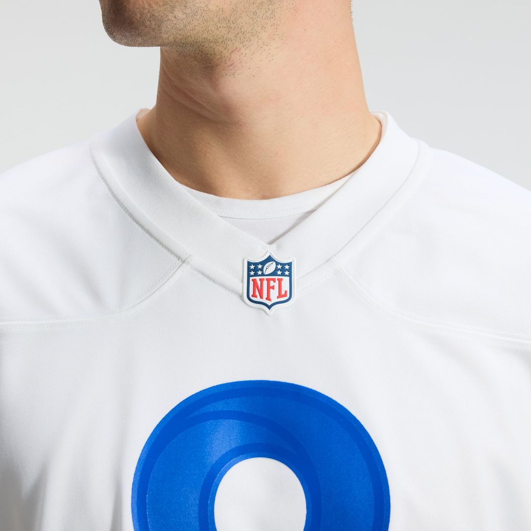 Men's Los Angeles Rams Jared Verse White White Game NFL Football Jersey - view 10