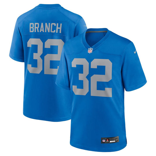 Men's Detroit Lions Brian Branch Blue Alternate Game NFL Football Jersey - view 1