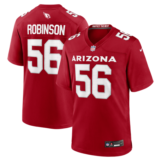Men's Arizona Cardinals Darius Robinson Cardinal Player Game NFL Football Jersey - view 1
