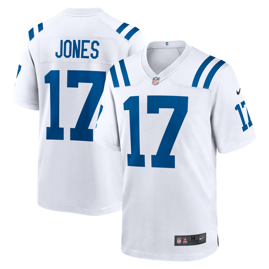 Men's Indianapolis Colts Daniel Jones White Game NFL Football Jersey - view 1