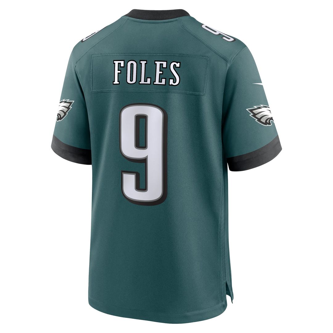 Men's Philadelphia Eagles Nick Foles Midnight Green Team Retired Player Game NFL Football Jersey - view 3