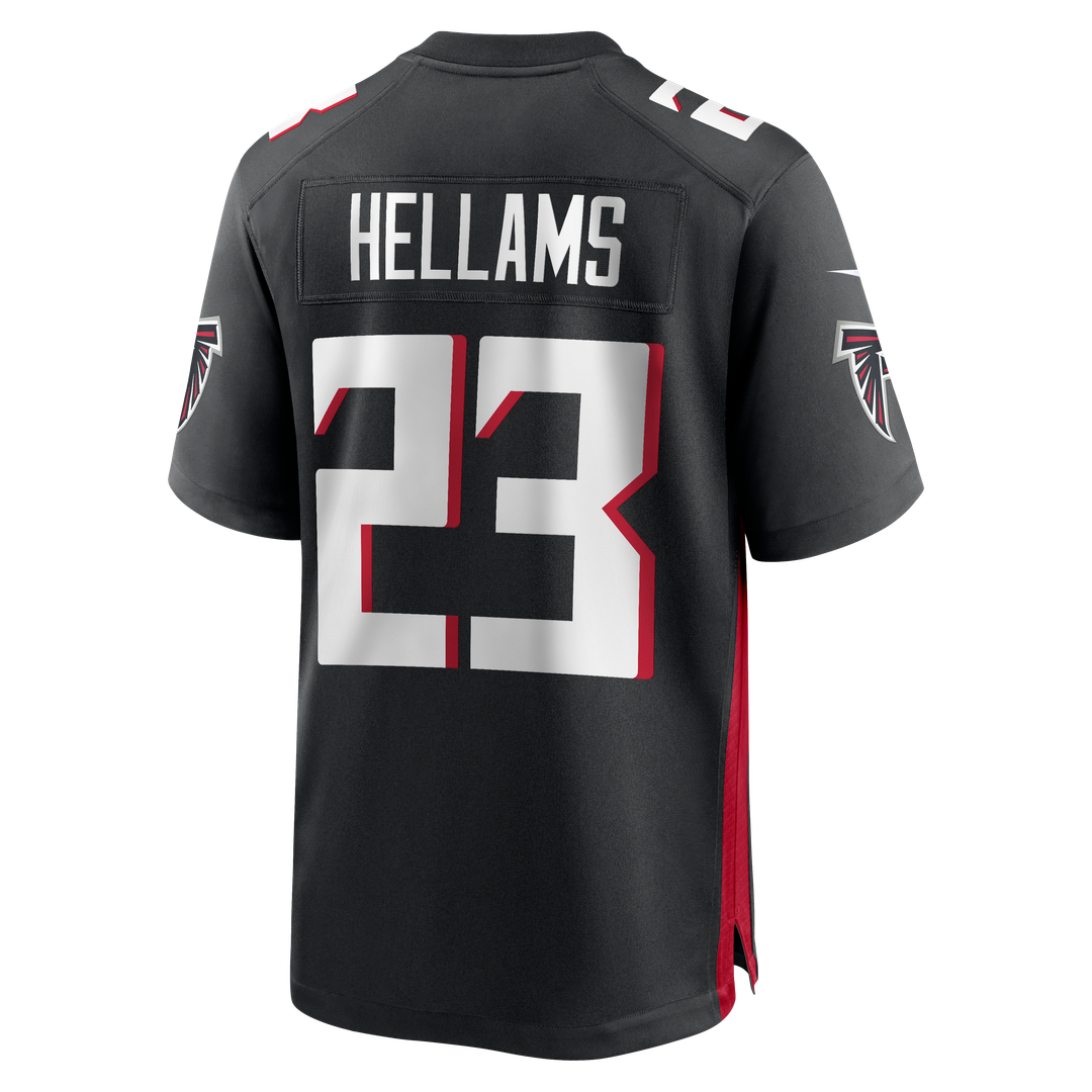 Men's Atlanta Falcons DeMarcco Hellams Black Team Game NFL Football Jersey - view 3