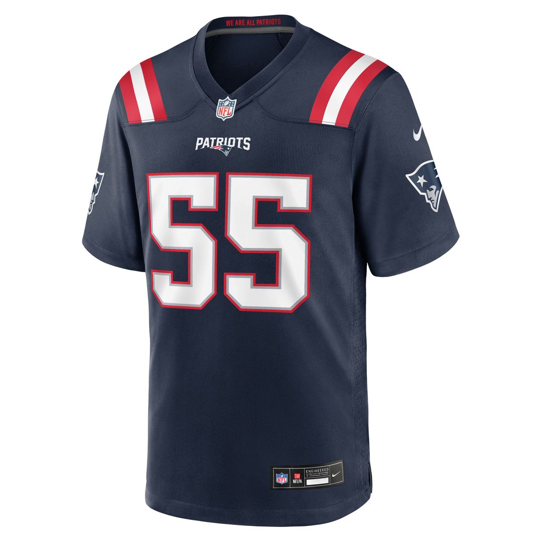 Men's New England Patriots Jared Wilson Navy Team Game NFL Football Jersey - view 4