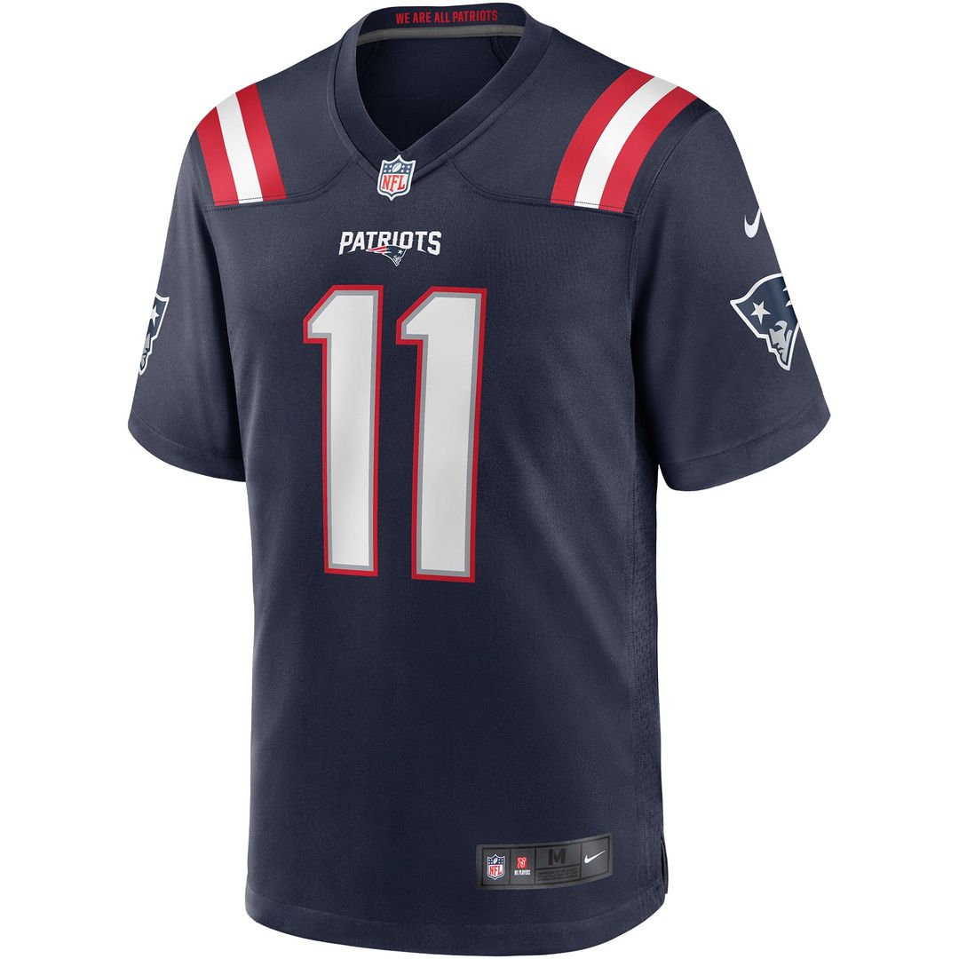 Men's New England Patriots Drew Bledsoe Navy Game NFL Football Jersey - view 2