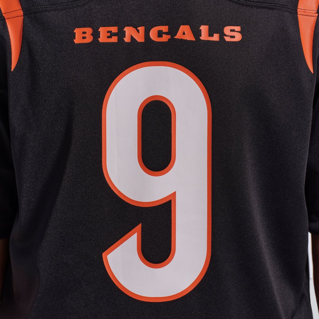 Men's Cincinnati Bengals Joe Burrow Black Player Game NFL Football Jersey - view 27