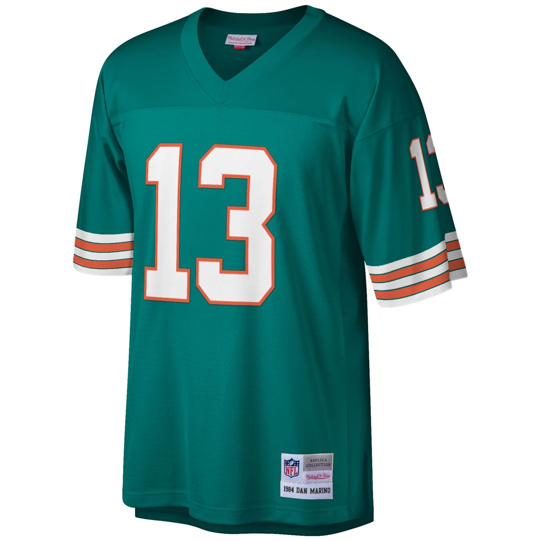 Men's Miami Dolphins Dan Marino Aqua Big & Tall 1984 Retired Player Replica NFL Football Jersey - view 2