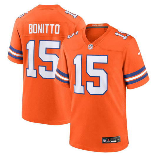 Men's Denver Broncos Nik Bonitto Orange Alternate 2 Mile High Collection 1977 Throwback Game NFL Football Jersey - view 1