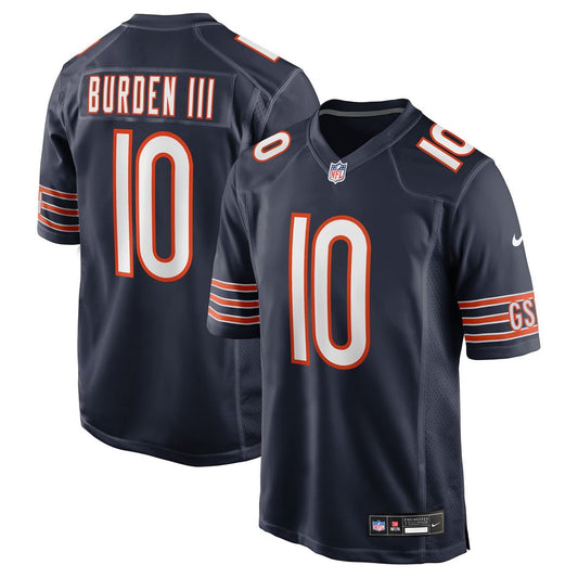 Men's Chicago Bears Luther Burden III Navy Team Game NFL Football Jersey - view 1