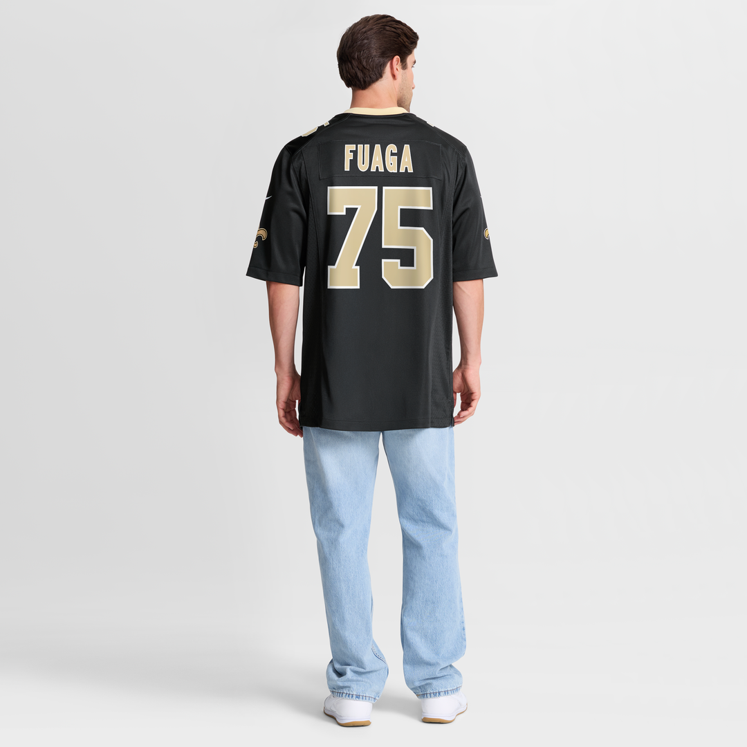 Men's New Orleans Saints Taliese Fuaga Black Game NFL Football Jersey - view 8