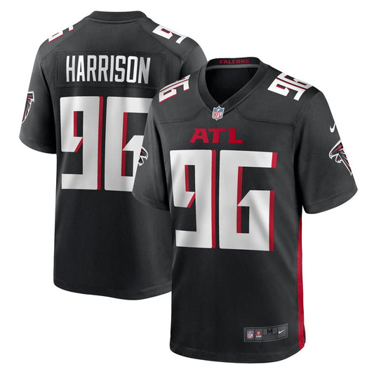 Men's Atlanta Falcons Zach Harrison Black Team Game NFL Football Jersey - view 1