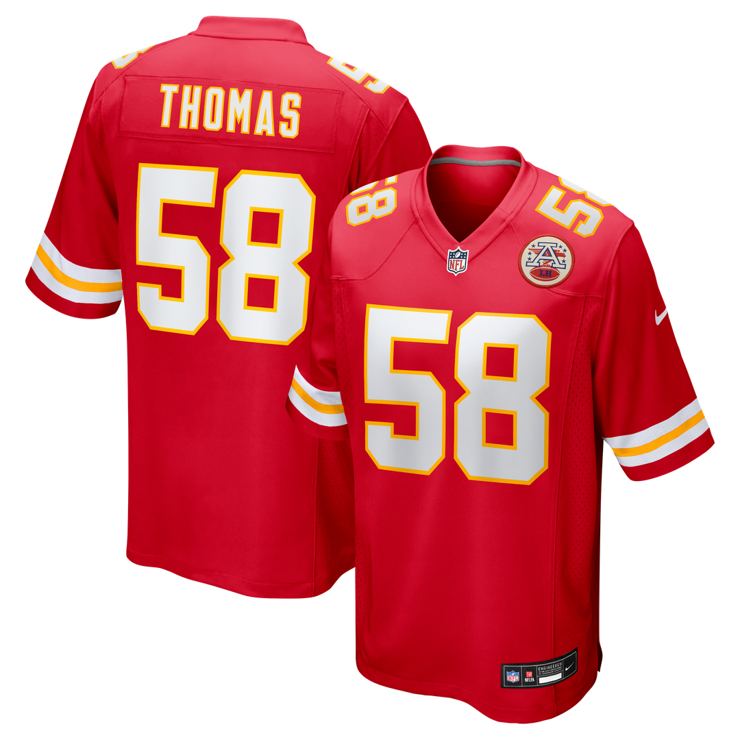Men's Kansas City Chiefs Derrick Thomas Red Game NFL Football Jersey - view 1