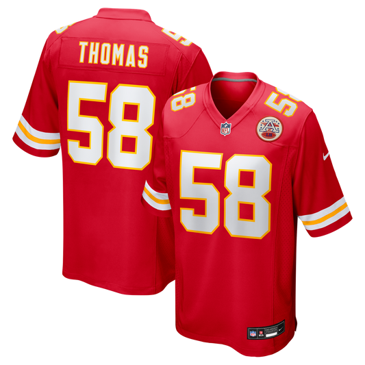 Men's Kansas City Chiefs Derrick Thomas Red Game NFL Football Jersey - view 1