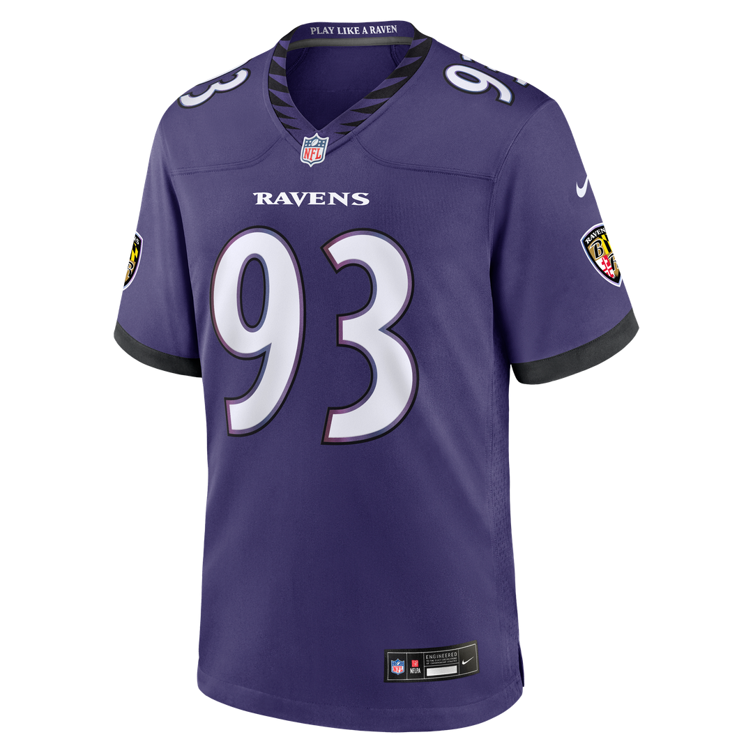 Men's Baltimore Ravens Calais Campbell Purple Team Game NFL Football Jersey - view 2