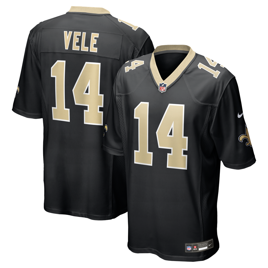 Men's New Orleans Saints Devaughn Vele Black Team Game NFL Football Jersey - view 1