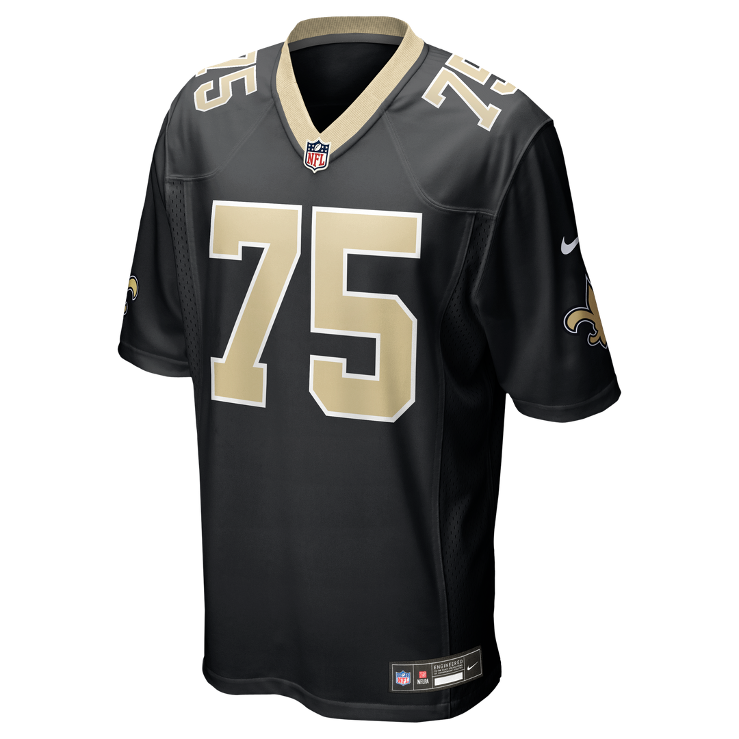 Men's New Orleans Saints Taliese Fuaga Black Game NFL Football Jersey - view 2