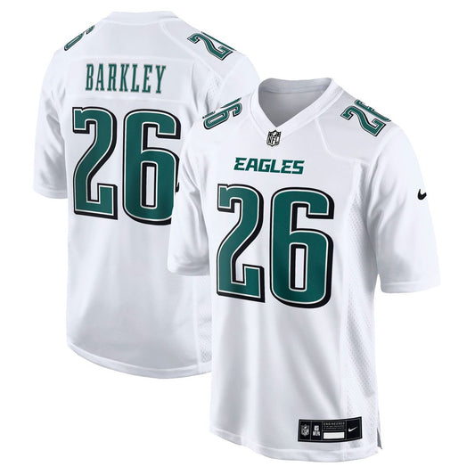 Men's Philadelphia Eagles Saquon Barkley Tundra White Fashion Game NFL Football Jersey - view 1