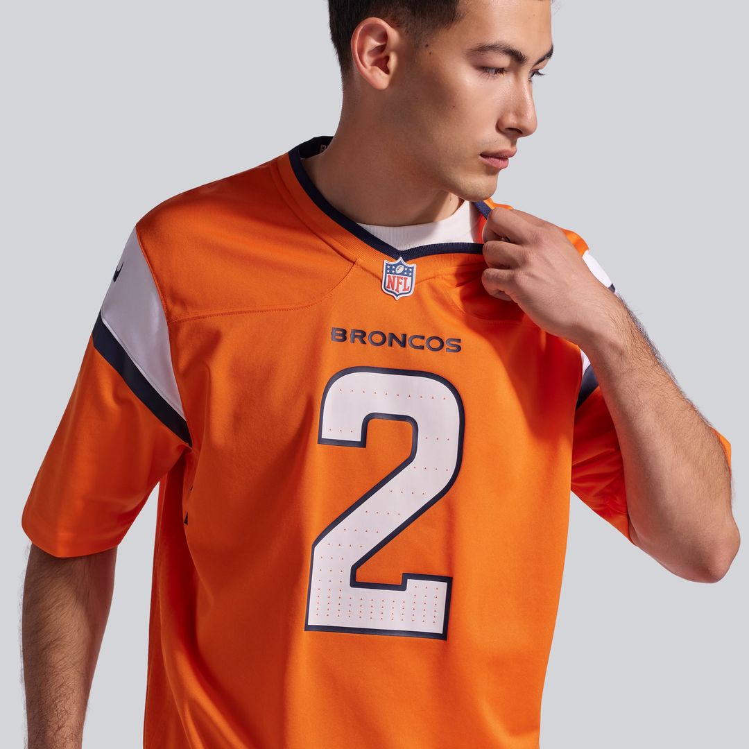 Men's Denver Broncos Patrick Surtain II Orange Team Game NFL Football Jersey - view 10
