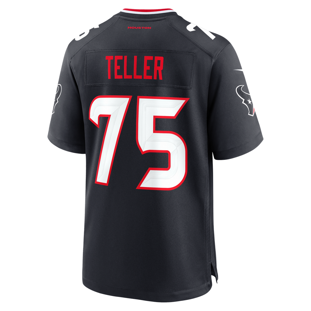 Men's Houston Texans Wyatt Teller Navy Team Game NFL Football Jersey - view 3