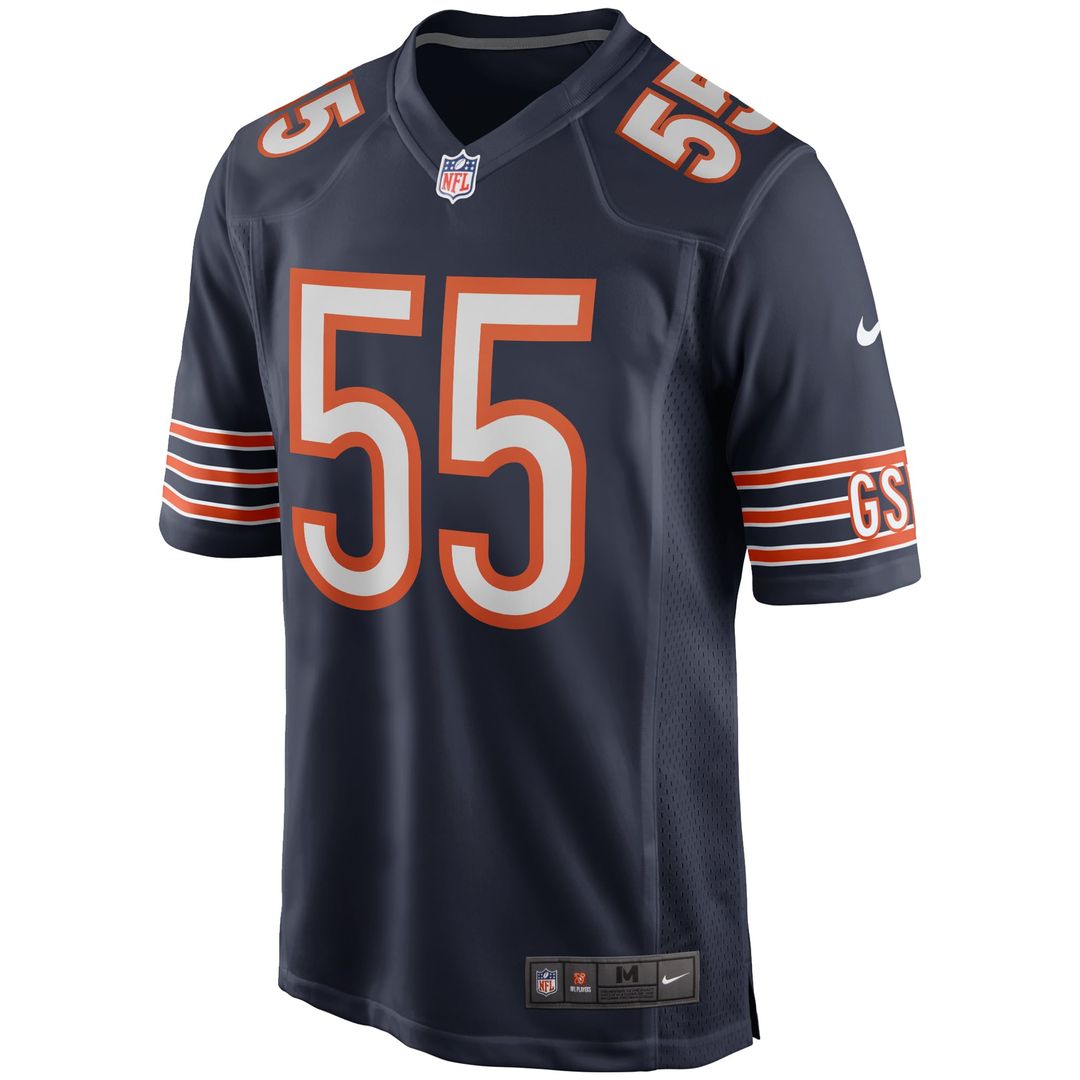 Men's Chicago Bears Lance Briggs Navy Game NFL Football Jersey - view 2
