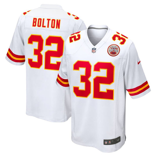 Men's Kansas City Chiefs Nick Bolton White Away Game NFL Football Jersey - view 1
