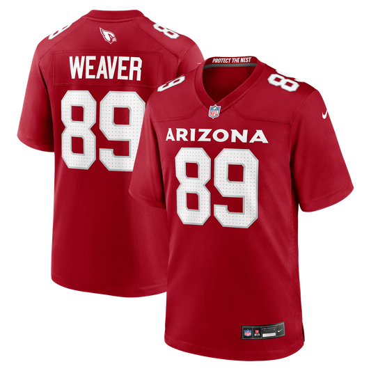 Men's Arizona Cardinals Xavier Weaver Cardinal Team Game NFL Football Jersey - view 1