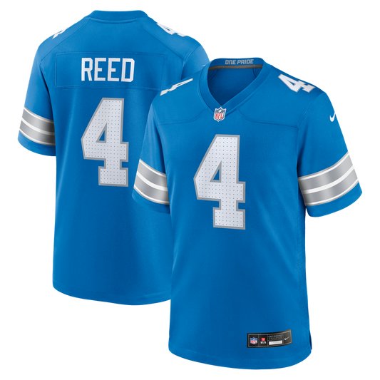 Men's Detroit Lions D.J. Reed Blue Team Game NFL Football Jersey - view 1