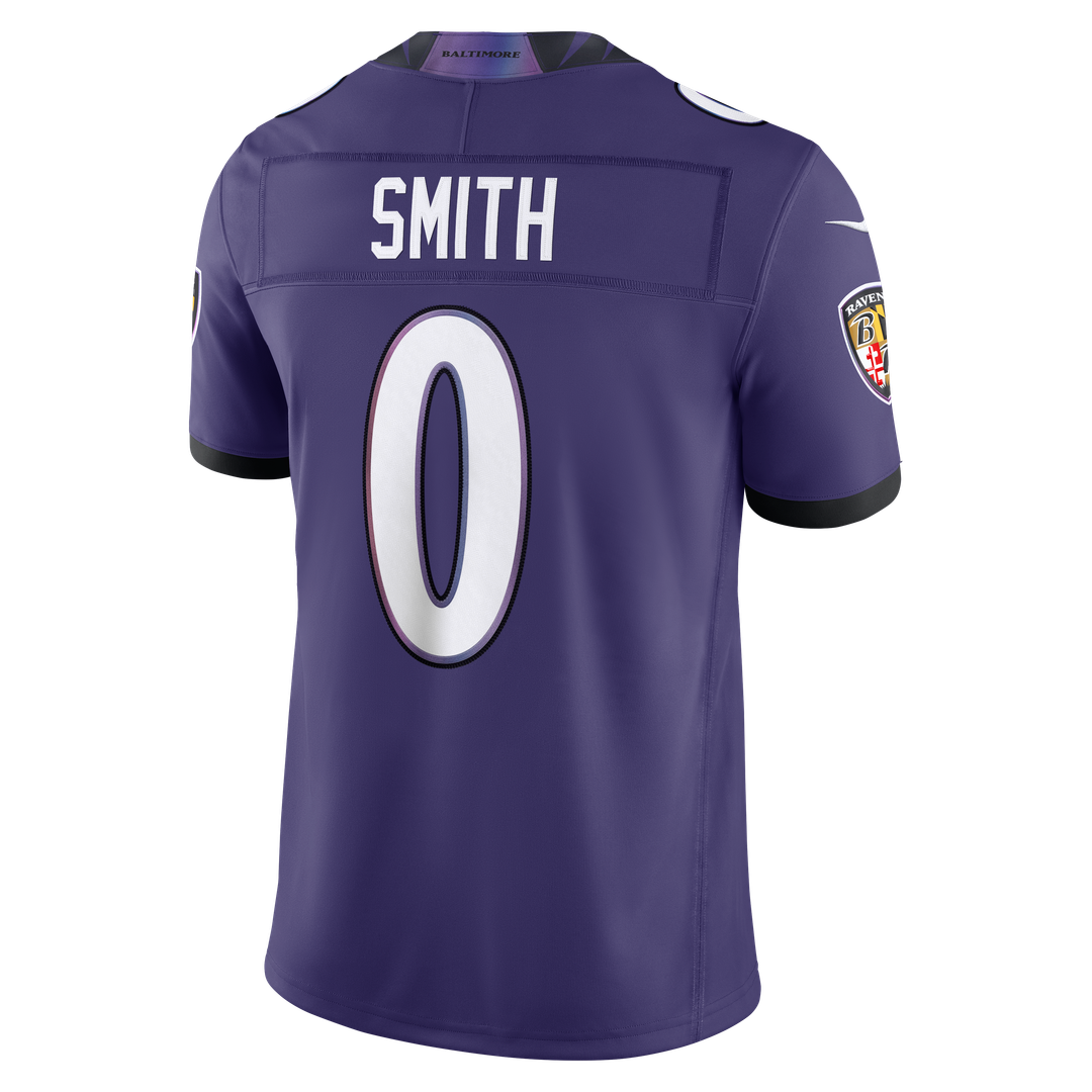 Men's Baltimore Ravens Roquan Smith Purple Team Stitched Limited NFL Football Jersey - view 3